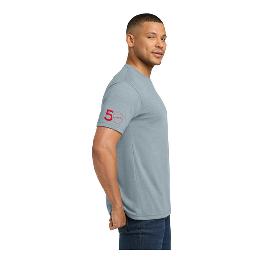 Next Level Tri-Blend Tee - Schaefer 50th - Stonewash Denim sleeve