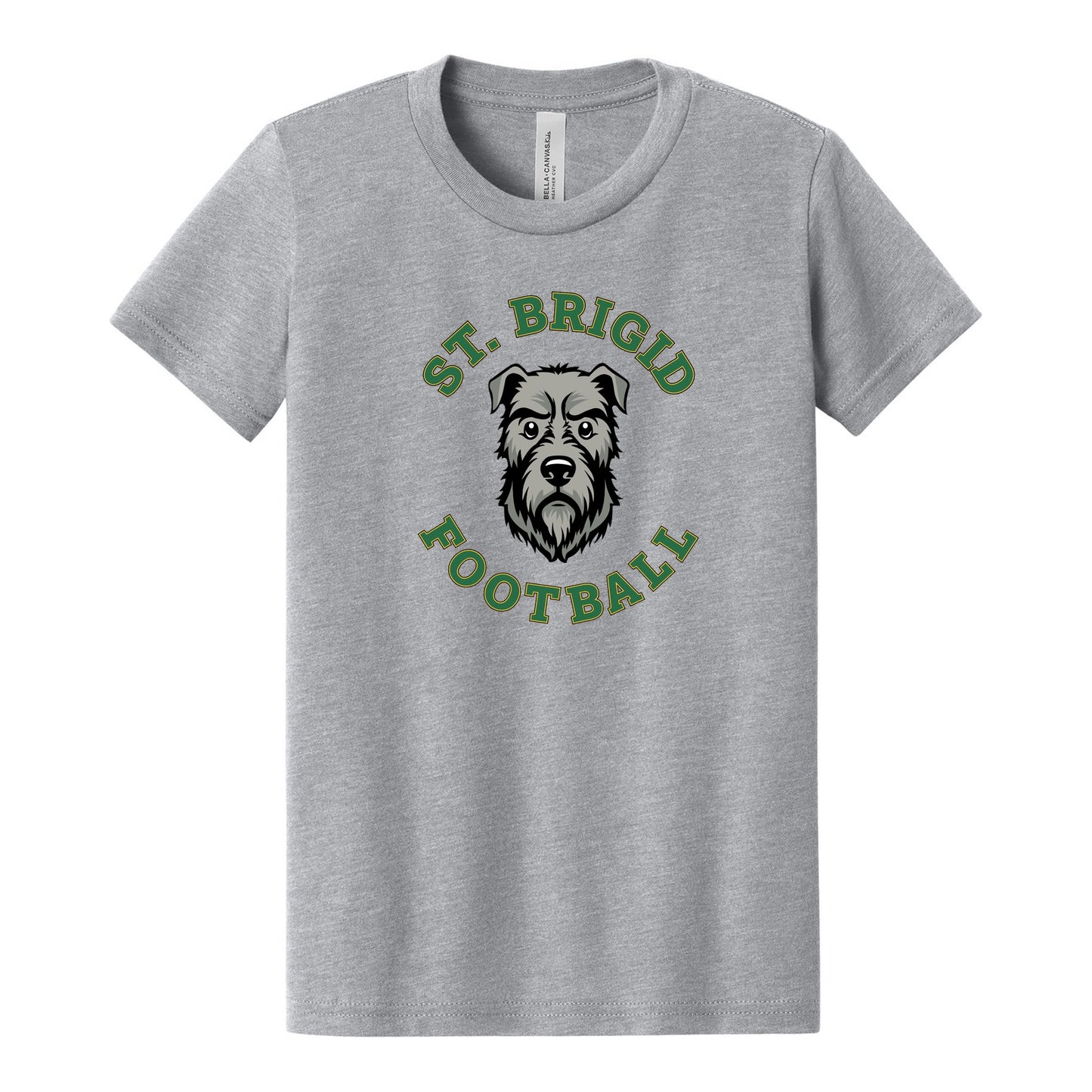 BELLA+CANVAS Youth Heather CVC Tee - Football