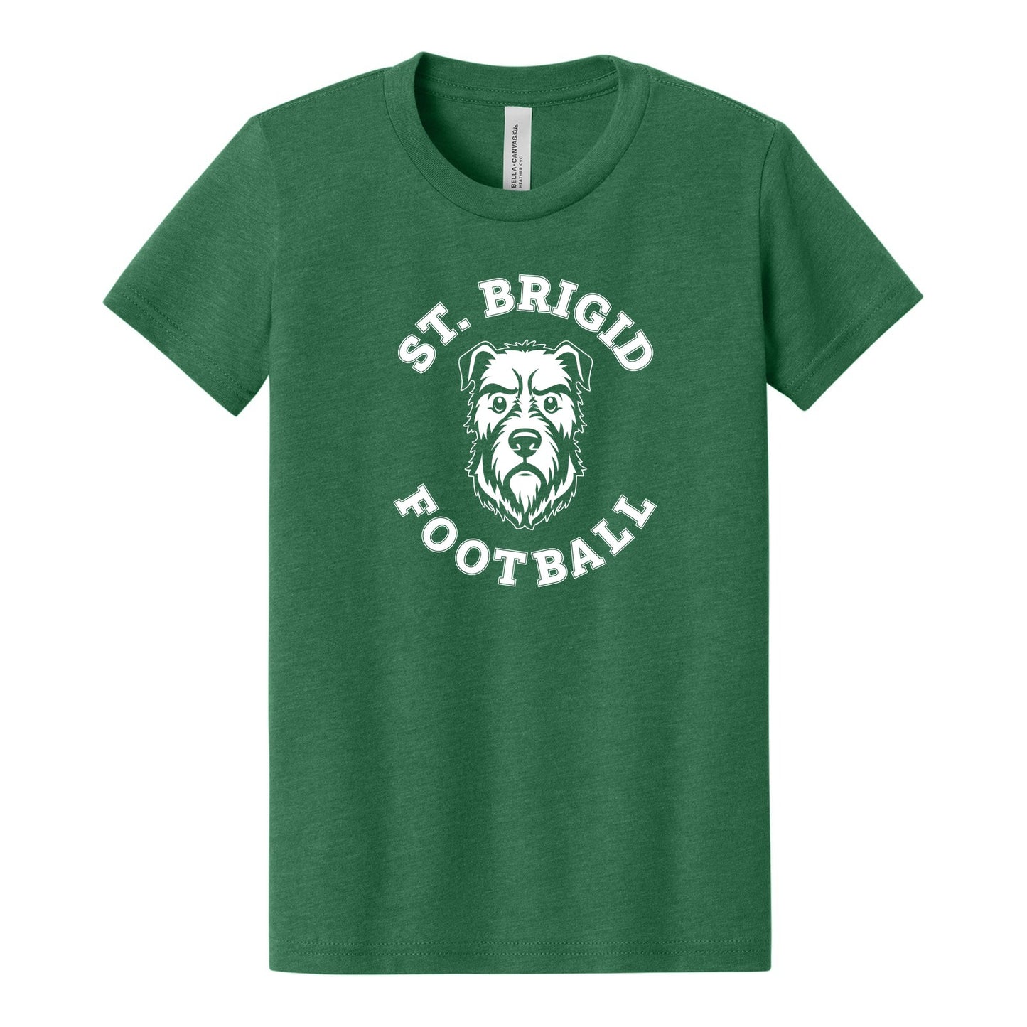 BELLA+CANVAS Youth Heather CVC Tee - Football