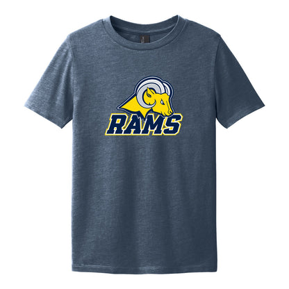 DT108Y Heathered Navy front, Rams