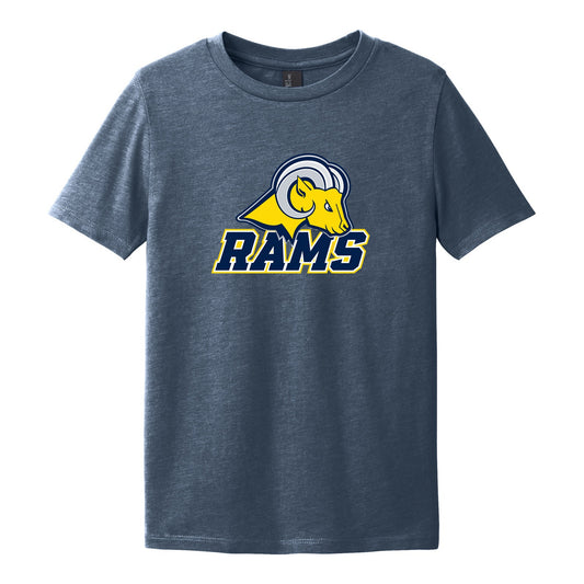 DT108Y Heathered Navy front, Rams