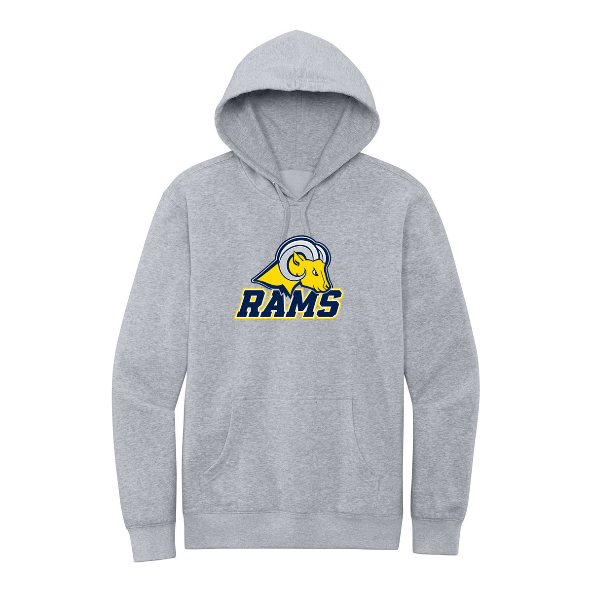 DT6100 Light Heather Grey front, Rams