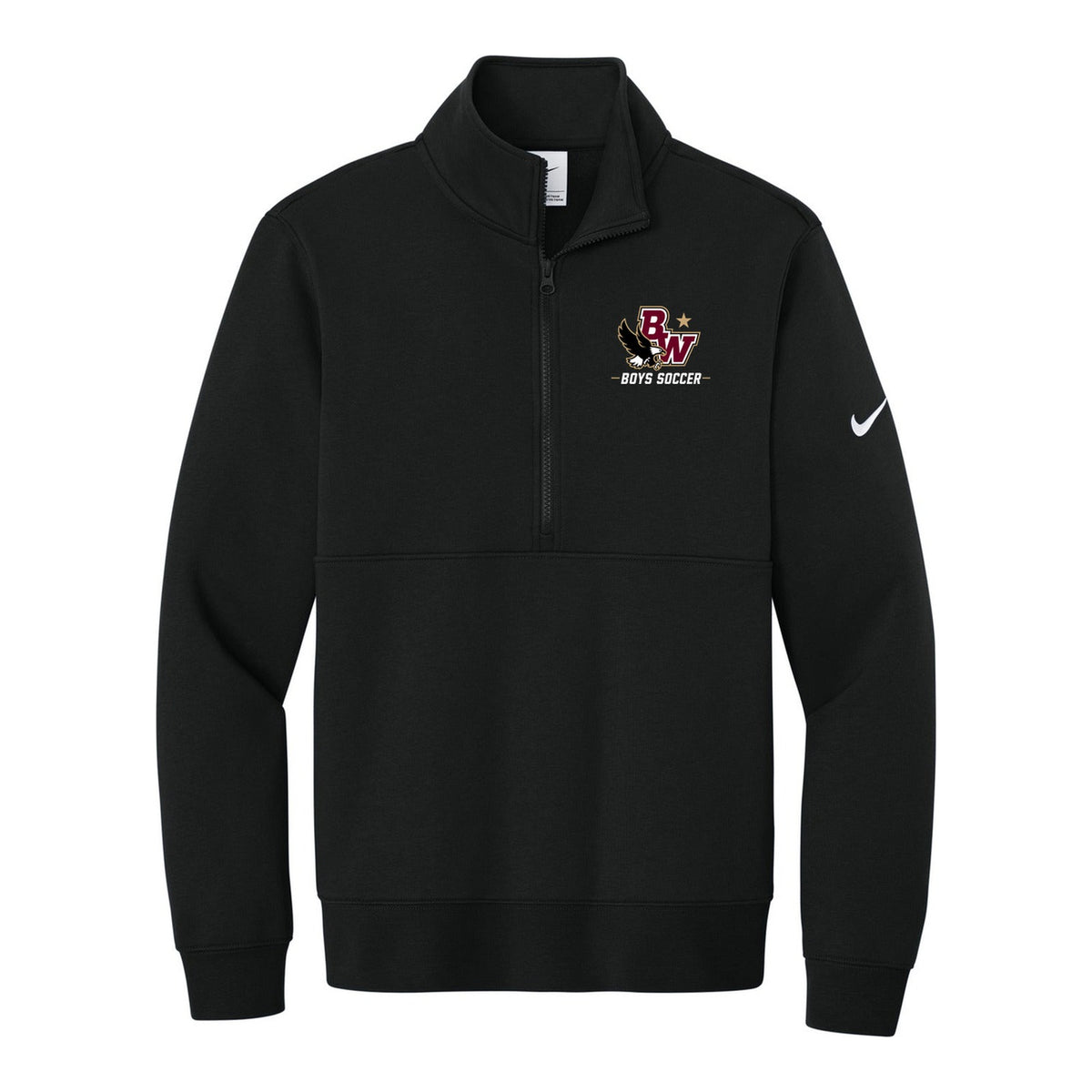 Boys State Champ Nike Club Fleece Sleeve Swoosh 1/2-Zip