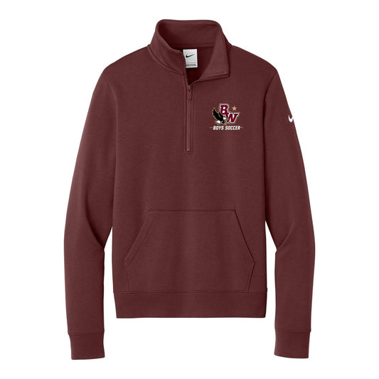 Boys State Champ Nike Women's Club Fleece Sleeve Swoosh 1/2-Zip