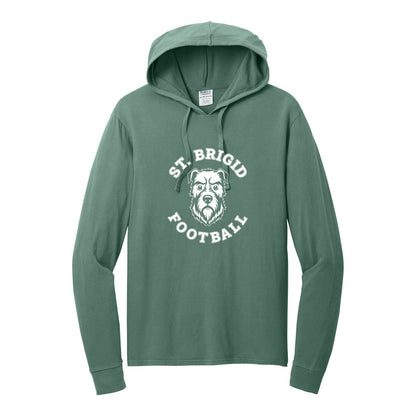 Port & Co Beach Wash Garment-Dyed Pullover Hooded Tee - Football