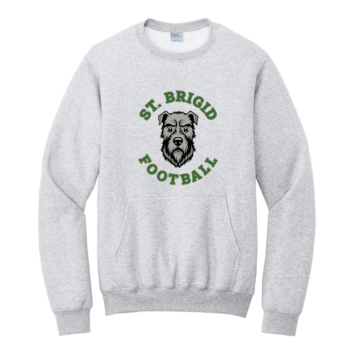 Port & Co Core Fleece Crewneck Pocket Sweatshirt - Football