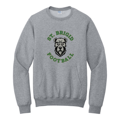 Port & Co Core Fleece Crewneck Pocket Sweatshirt - Football