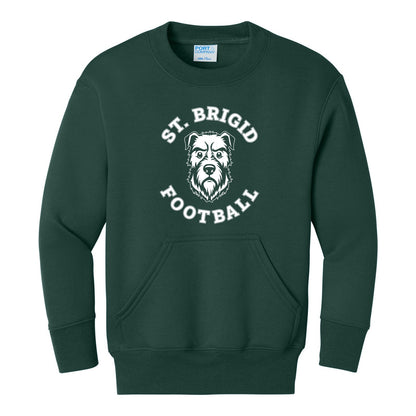 Port & Co Youth Core Fleece Crewneck Pocket Sweatshirt - Football