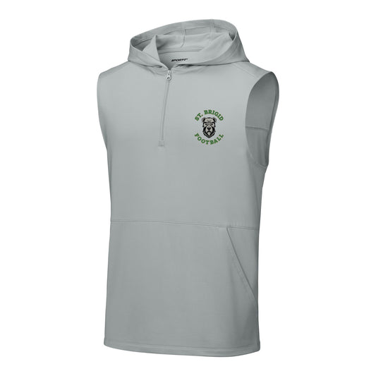 Sport-Tek Sport-Wick Stretch Sleeveless Hooded 1/4-Zip - Football