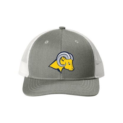 YC402 Heather Grey/ White front, Rams