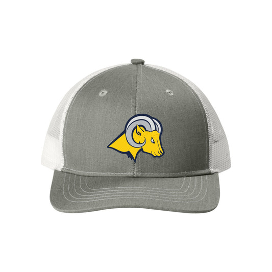 YC402 Heather Grey/ White front, Rams