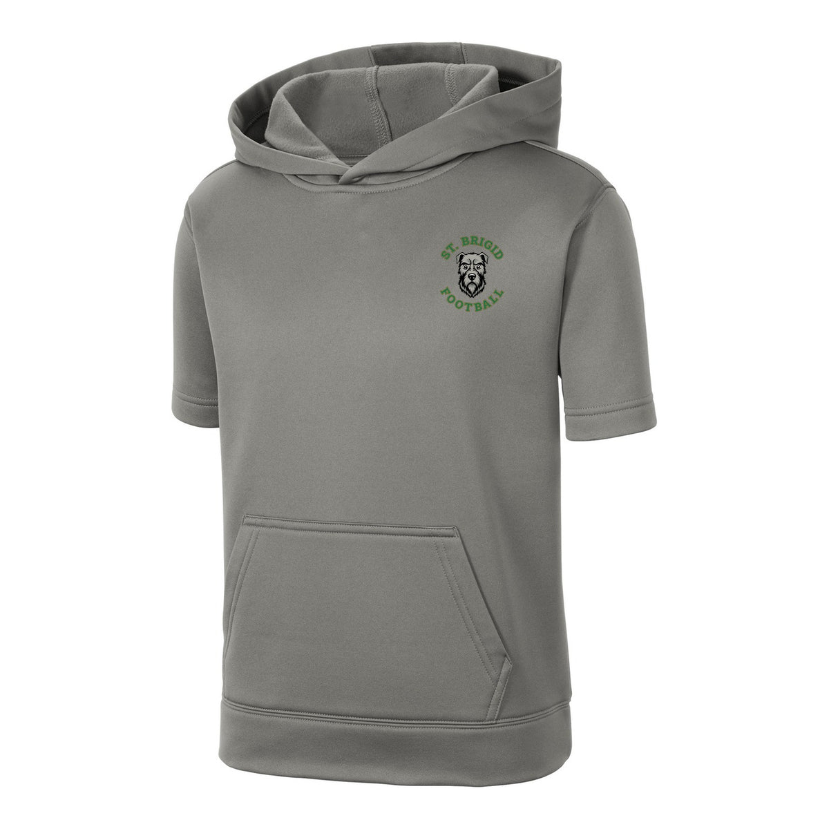 Sport-Tek Youth Sport-Wick Fleece Short Sleeve Hooded Pullover - Football