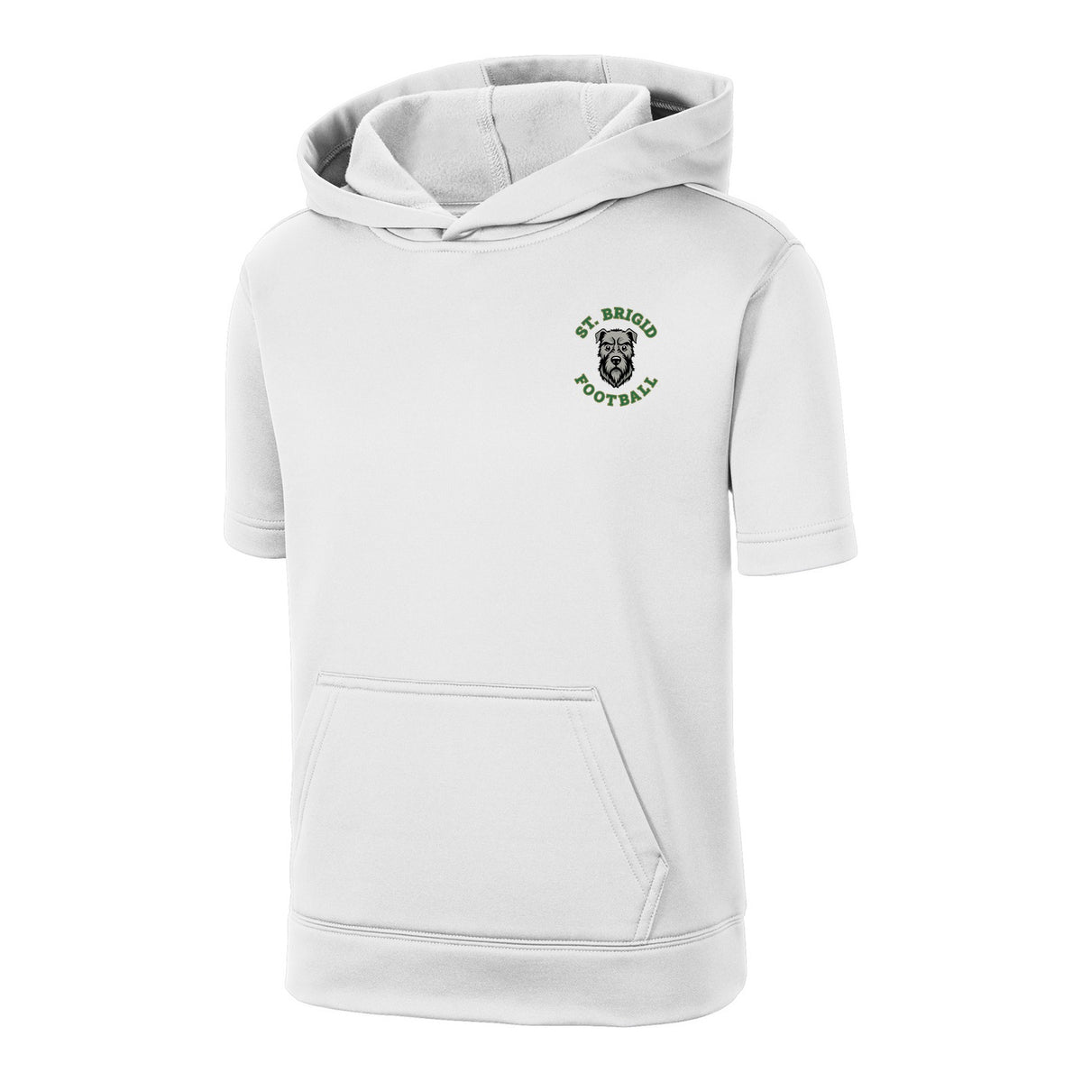 Sport-Tek Youth Sport-Wick Fleece Short Sleeve Hooded Pullover - Football