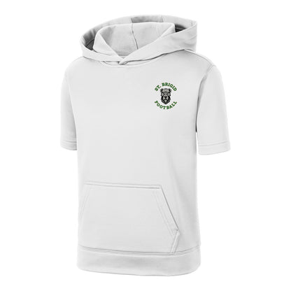 Sport-Tek Youth Sport-Wick Fleece Short Sleeve Hooded Pullover - Football