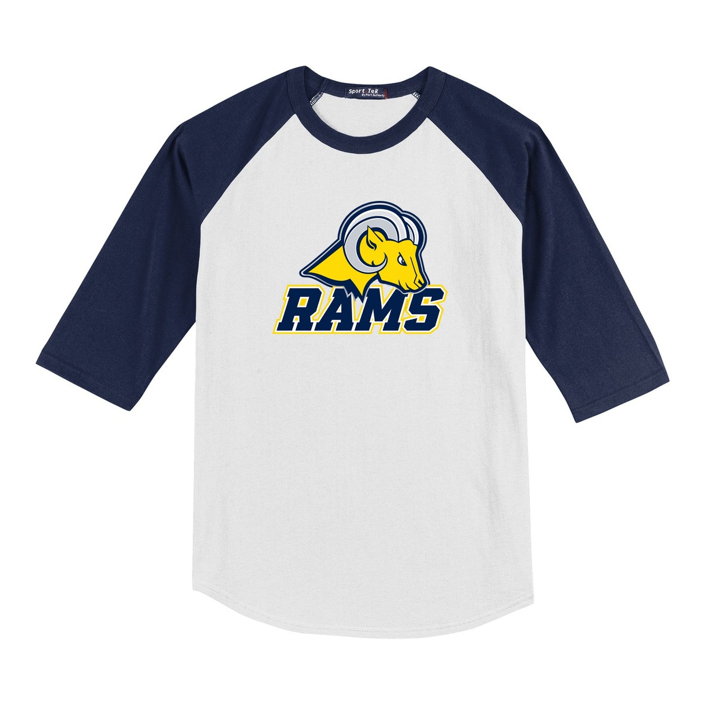 YT200 White/ Navy front, Rams