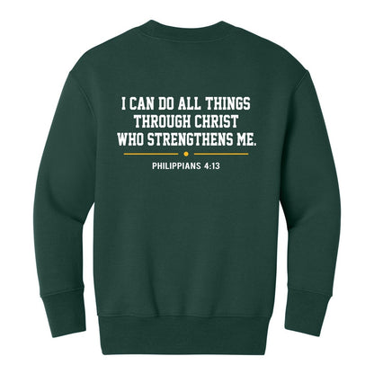 Port & Co Youth Core Fleece Crewneck Pocket Sweatshirt - Volleyball