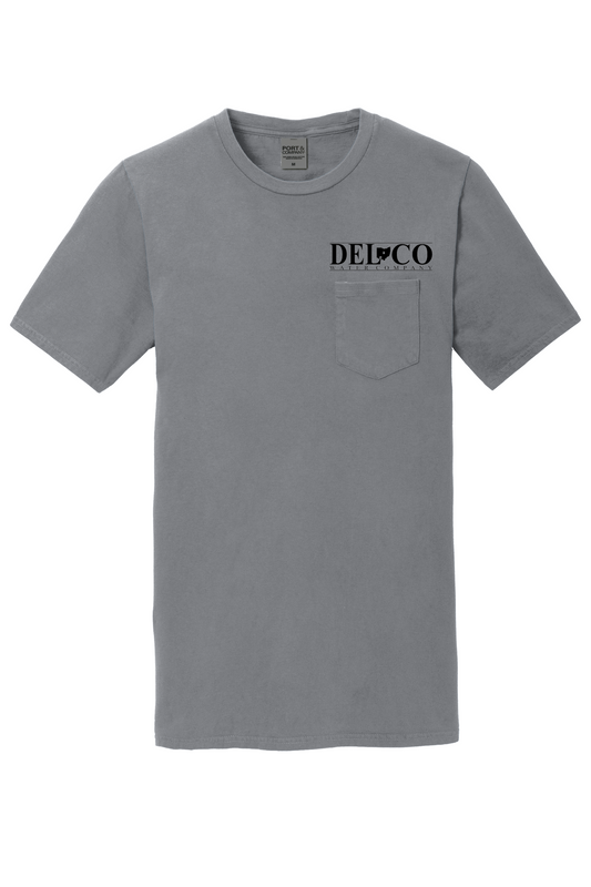 100% Beach Wash Garment-Dyed Pocket Tee - Pewter