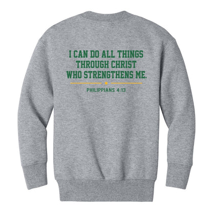 Port & Co Youth Core Fleece Crewneck Pocket Sweatshirt - Volleyball