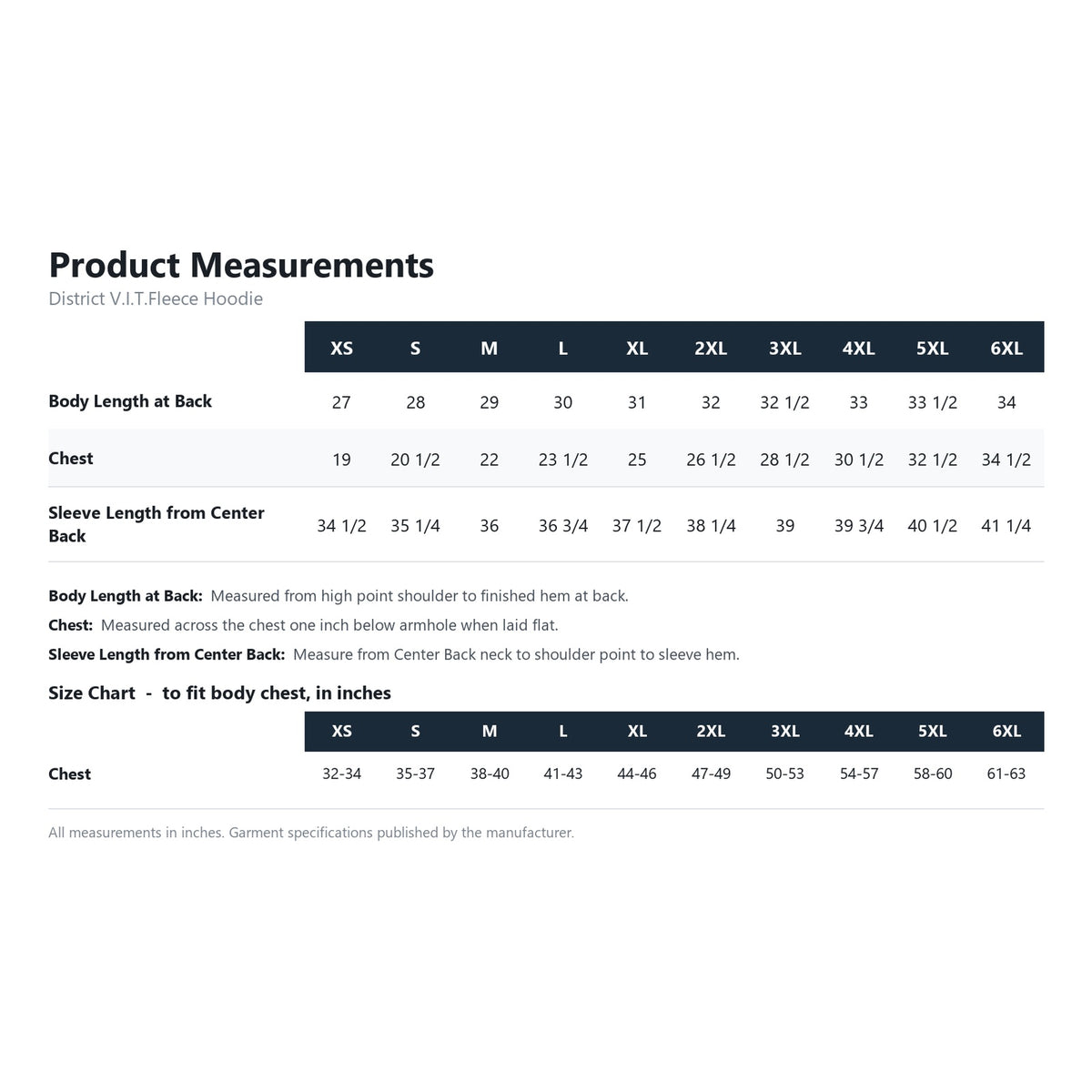 DT6100 product measurements